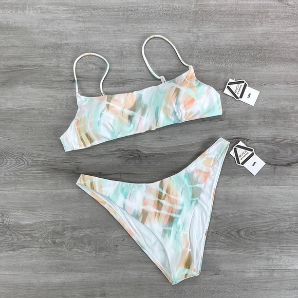 ☀️RVCA☀️DYE DREAM BRALETTE DYE DREAM MEDIUM FRENCH BIKINI SET - Picture 3 of 12